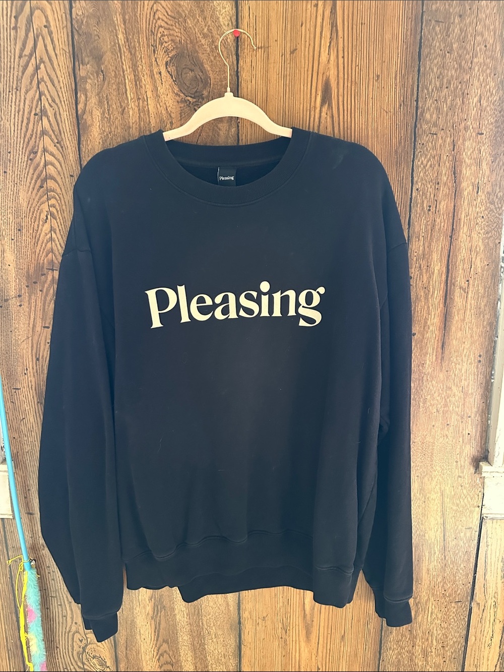 Pleasing Black Logo Crewneck